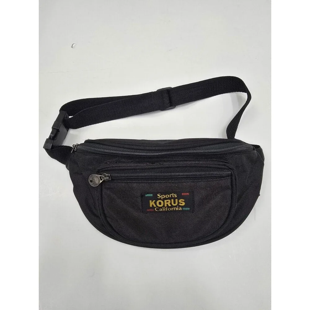 Vintage Sports KORUS California Fanny Pack Black Waist Bag